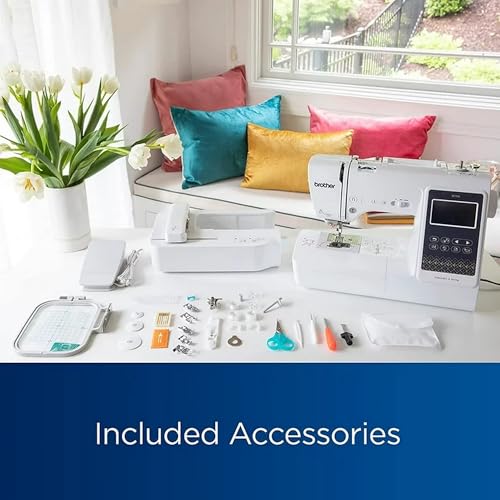 Brother SE700 Combo Embroidery & Sewing Machine with 4" x 4" Embroidery Hoop and 40+ Accessories