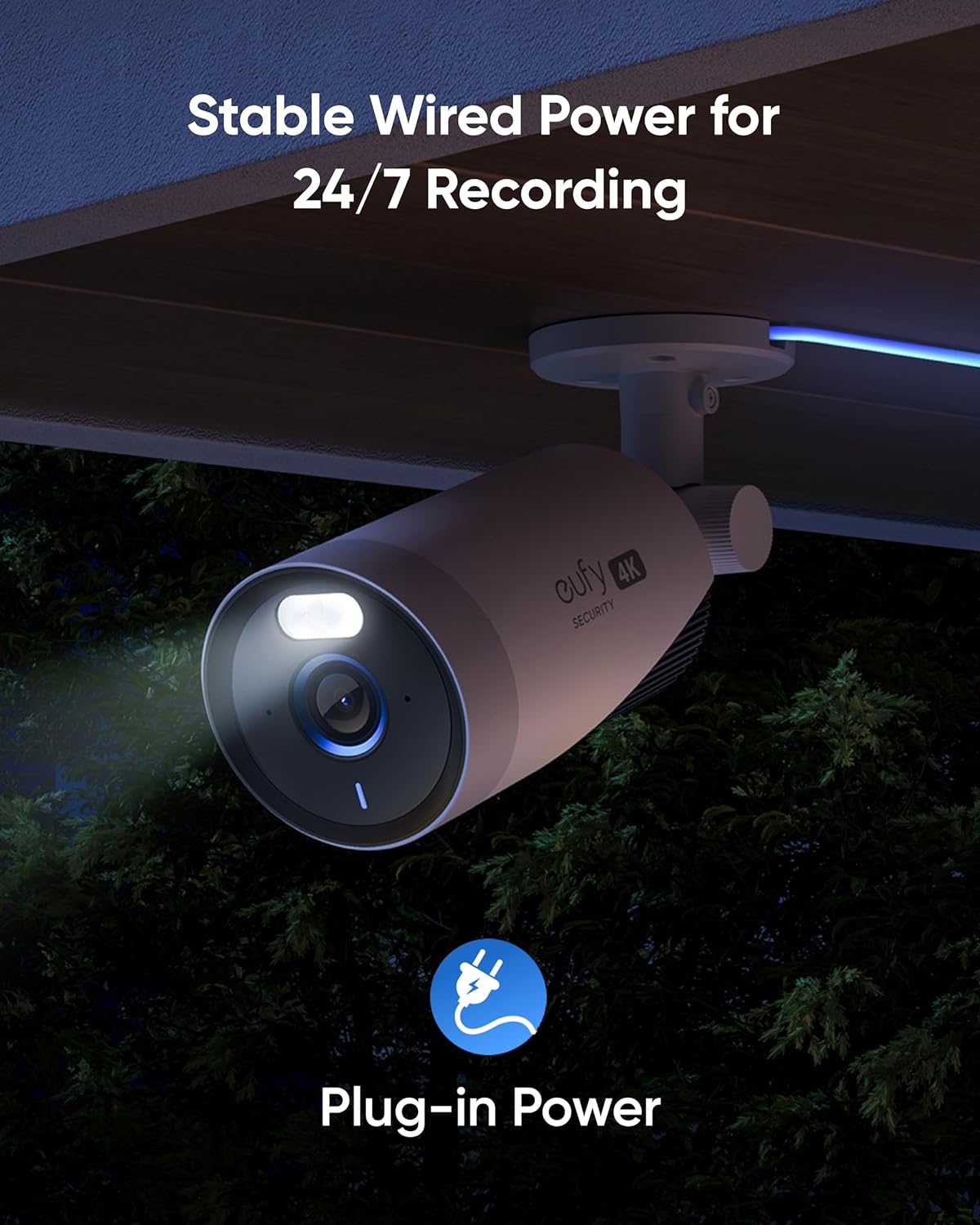 eufy Security eufyCam E330 (Professional) Add-On Camera, Outdoor Security Camera, 4K Resolution, 24/7 Recording, Plug-in, Enhanced Wi-Fi, Face Recognition AI, No Monthly Fee, Requires HomeBase 3