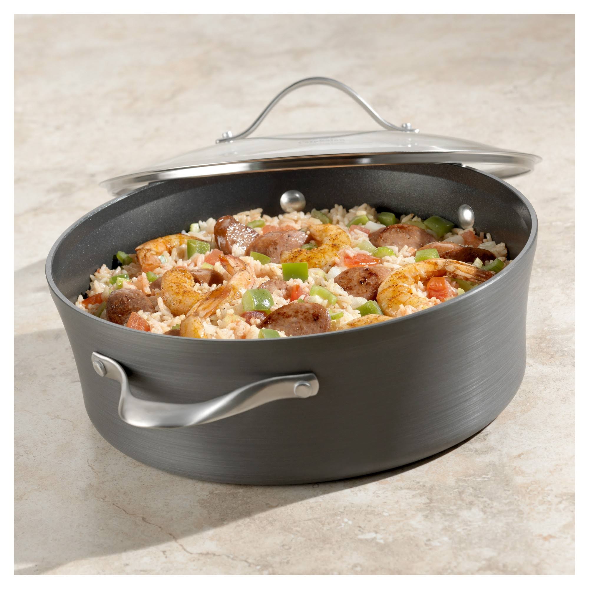 Calphalon Contemporary Non-stick Dishwasher Safe Dutch Oven with Cover - 5 qt - Grey