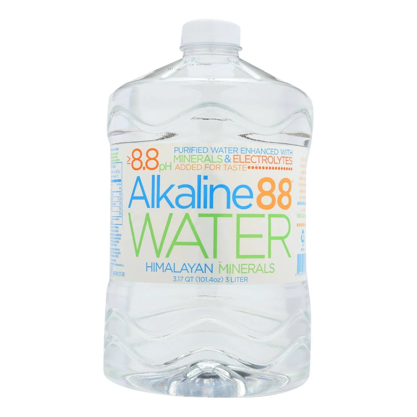 Alkaline 88 - Water Purified 8.8 Ph - Case of 4 - 3 Liter
