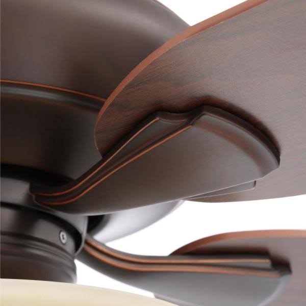 Hampton Bay Flowe 52 in. LED Indoor Mediterranean Bronze Ceiling Fan