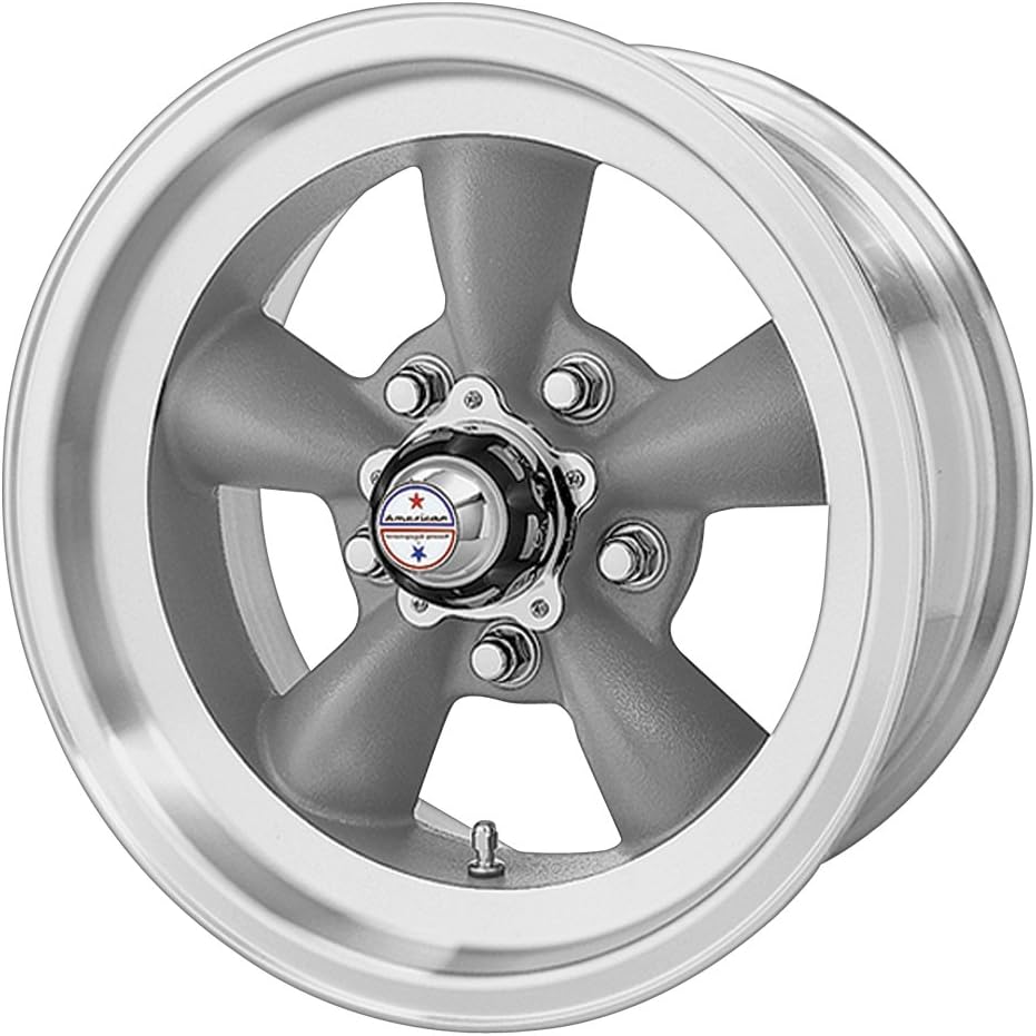 American Racing Custom Wheels VN105 Torq Thrust D Torq Thrust Gray Wheel With Machined Lip (15x8/5x120.7mm, 0mm offset)