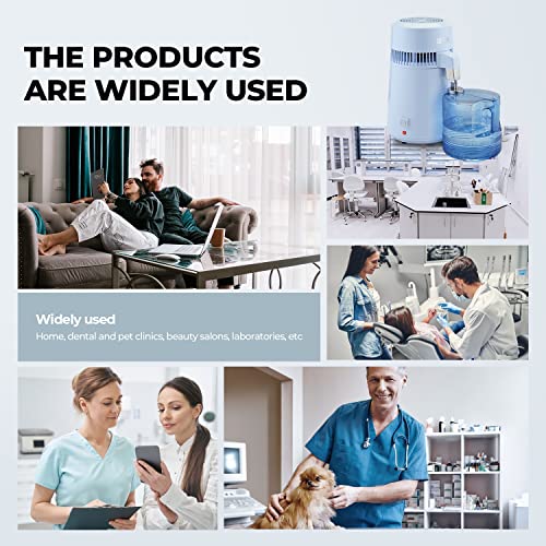 fomos DENTAL 1 Gallon Water Distiller, 4L 304 Stainless Steel Home Countertop Water Distiller