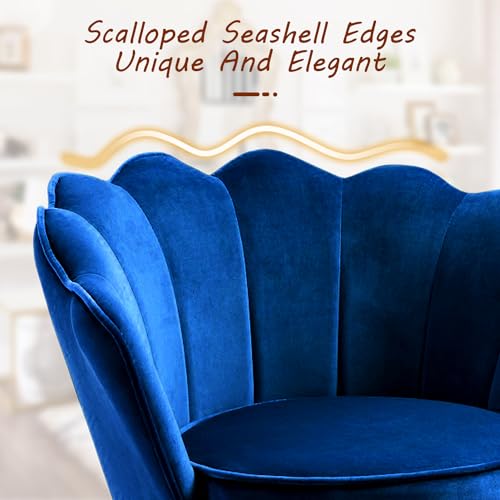 Velvet Accent Chairs Set of 2 for Living Room, Mid Century Modern Arm Chair, Comfy Vanity Chair for Makeup Room, Reception Armchair with Golden Legs for Bedroom, Grey