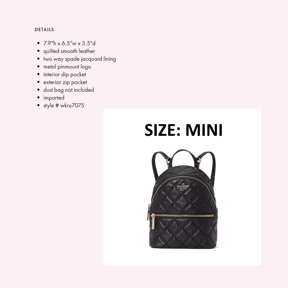 kate spade backpack for women Natalia convertible backpack handbag size mini, Black, Mini