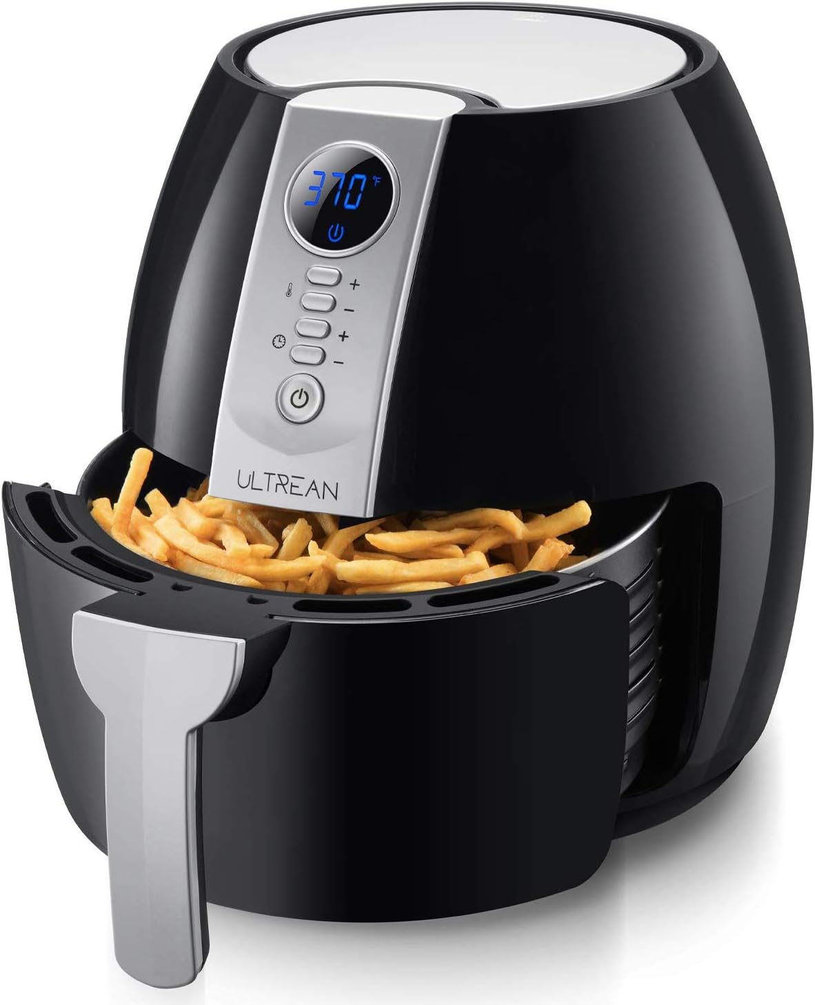 Ultrean Air Fryer, 4.2 Quart (4 Liter) Electric Hot Air Fryer Oven Oilless Cooker with LCD Digital Screen and Nonstick Frying Pot, UL Certified, 1-Year Warranty, 1500W (White) Pack of 2