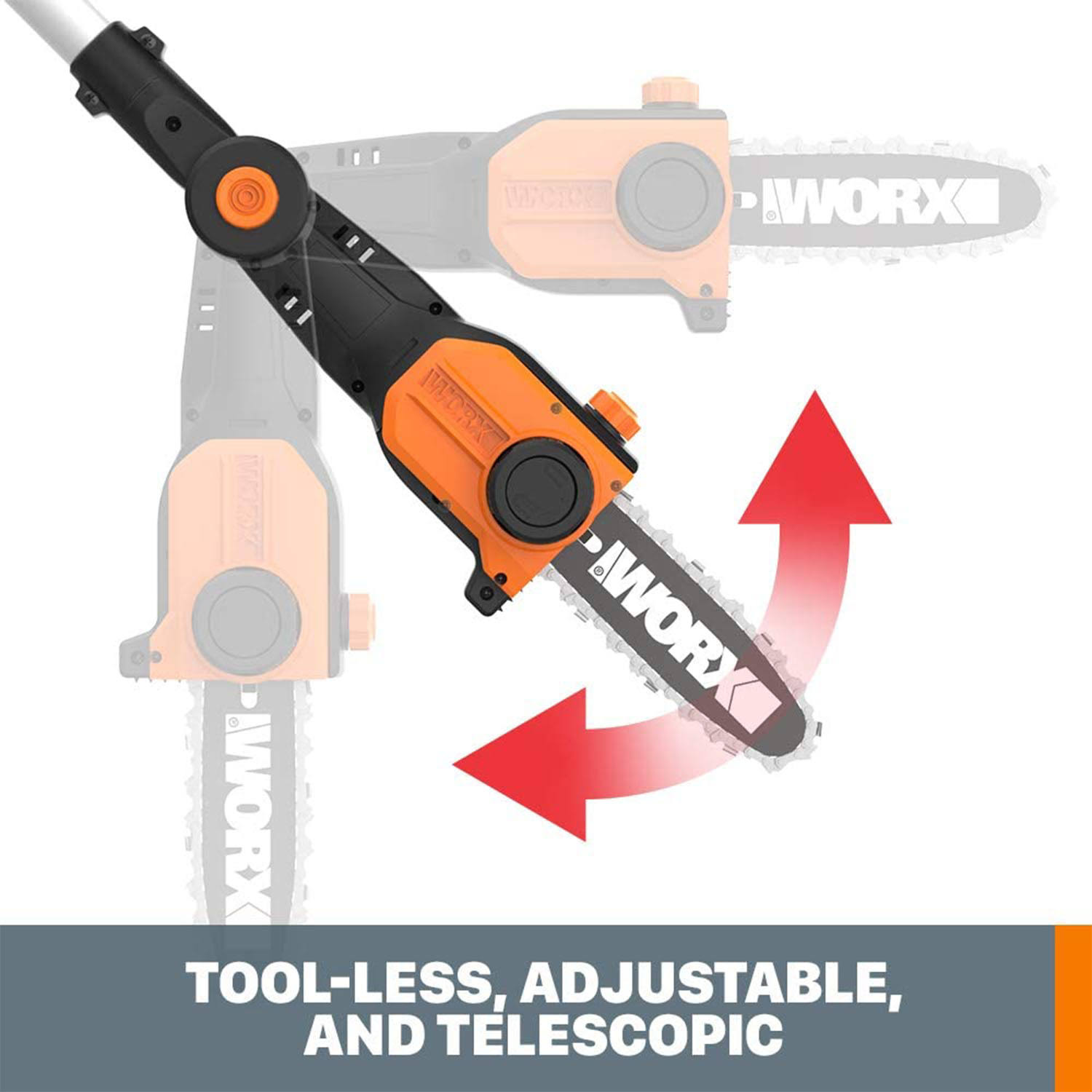 Worx 20V 2-in-1 Attachment Capable Pole Saw w/ Battery WG349