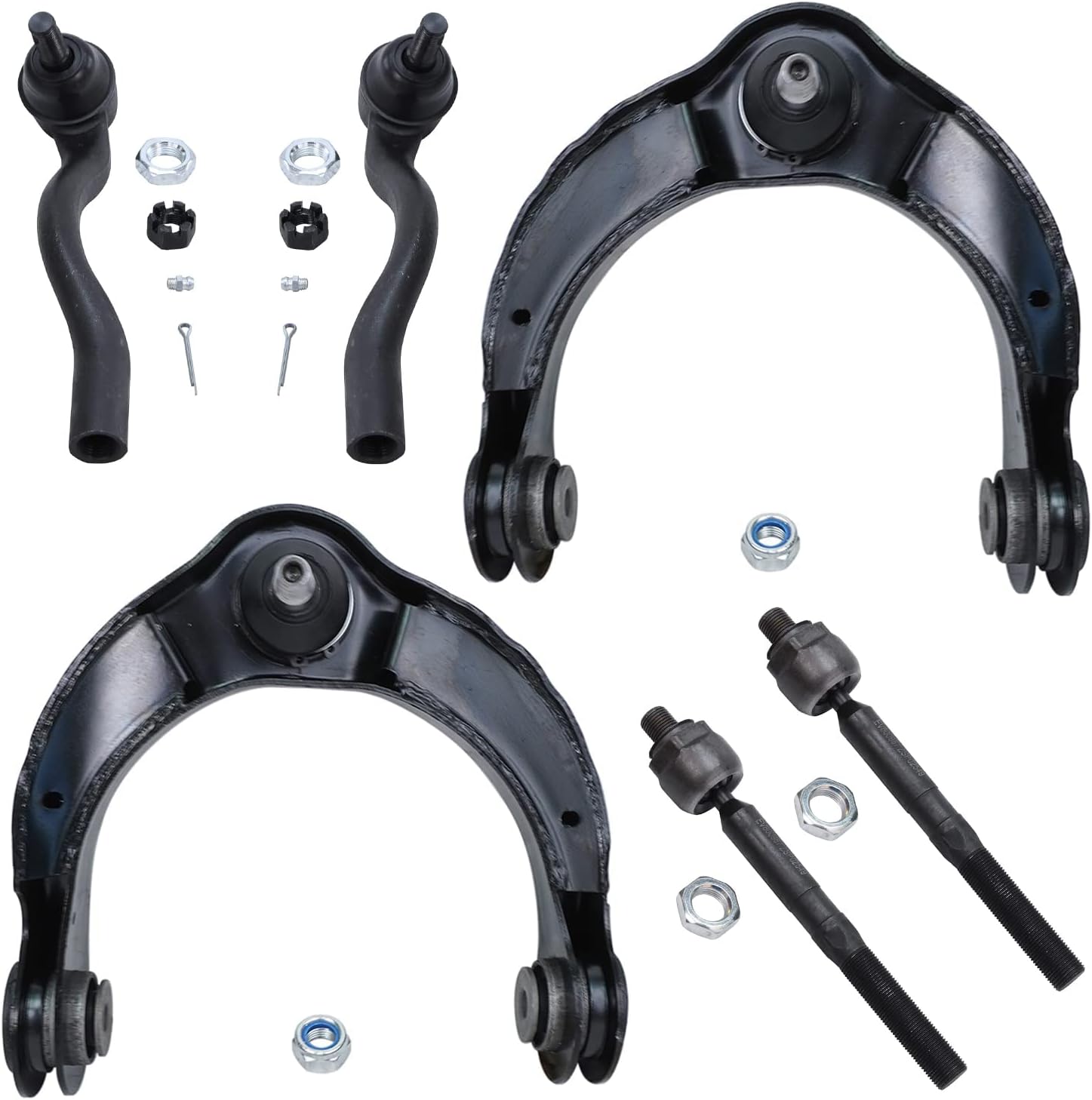 Detroit Axle - Front End 16pc Suspension Kit for 11-15 Jeep Grand Cherokee Dodge Durango, 2 Wheel Bearing Hubs 4 Control Arms 4 Tie Rods 2 Sway Bars 2 Ball Joints 2 Boots Replacement