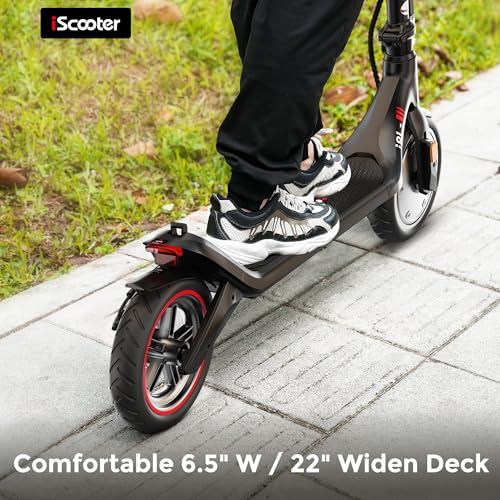 iScooter Electric Scooter for Adults, 18/12 Miles Long Range,22/19/18 Mph Top Speed, Commuting Electric Scooter with Cruise Control, Double Braking Systems Escooter for Adults and Teens