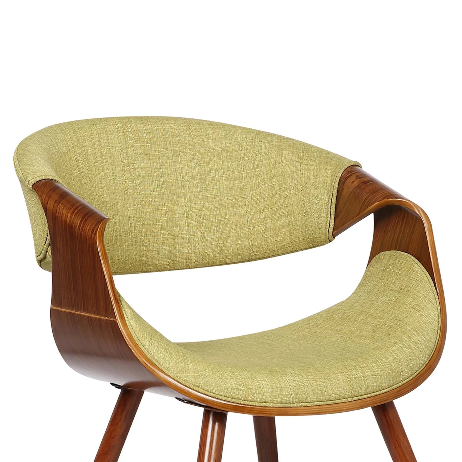 Armen Living Butterfly Modern Fabric Dining Chair in Walnut and Charcoal