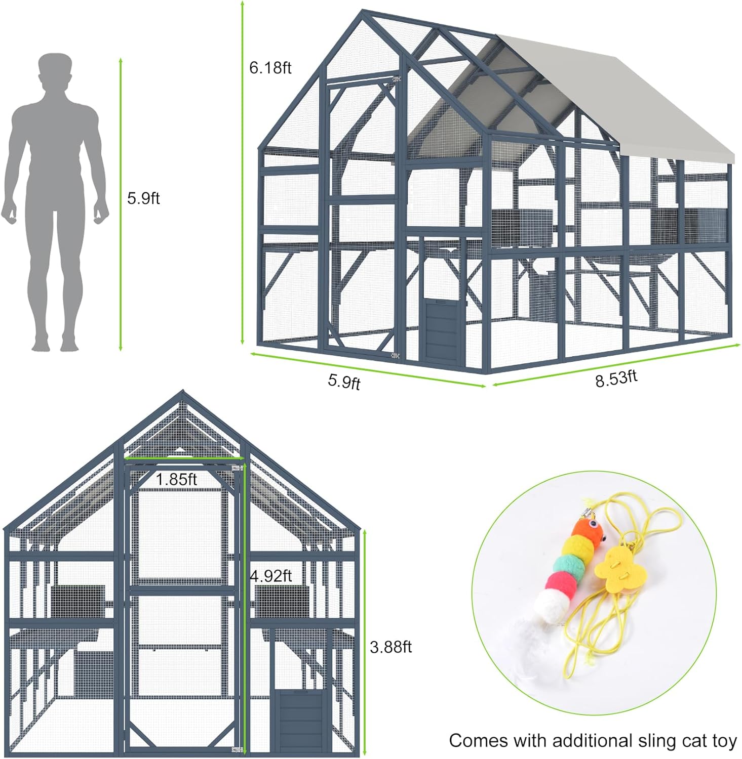 Large Catio Outdoor Cat Enclosure