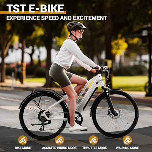 Electric Bike for Adults,Electric Bicycle 23MPH,26" Tire,Peak 500W Motor,Range 40 Miles,7-Speed,Commuter Electric Bike with 360Wh Removable Battery,LCD Display,Suspension Fork