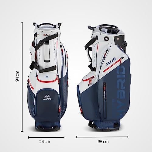Big Max Dri Lite Hybrid Plus Golf Bag - Lightweight Golf Cart Bag with Enhanced Storage, Value Organizer, Waterproof Pockets, Sturdy Leg Locks, Extra Pocket - Golf Push Cart Compatible