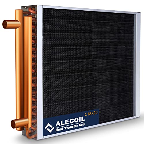 ALECOIL 18x20 Water to Air Heat Exchanger with 1" Copper Ports Hot Water Coil