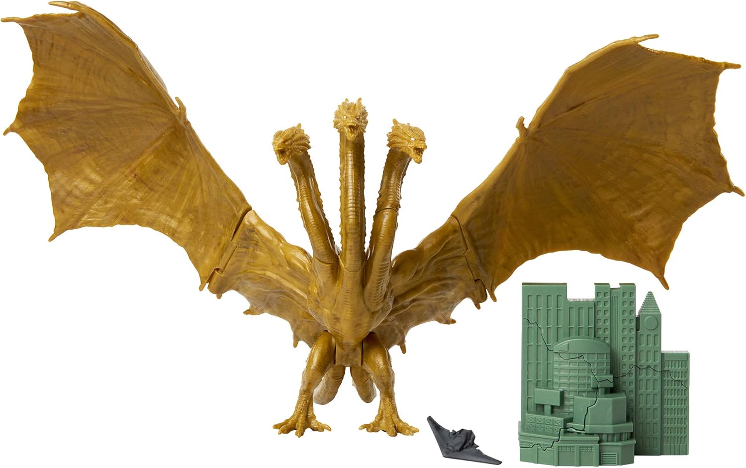 Godzilla King of The Monsters: 6" King Ghidorah Articulated Action Figure with Argo Jet & Destructible City