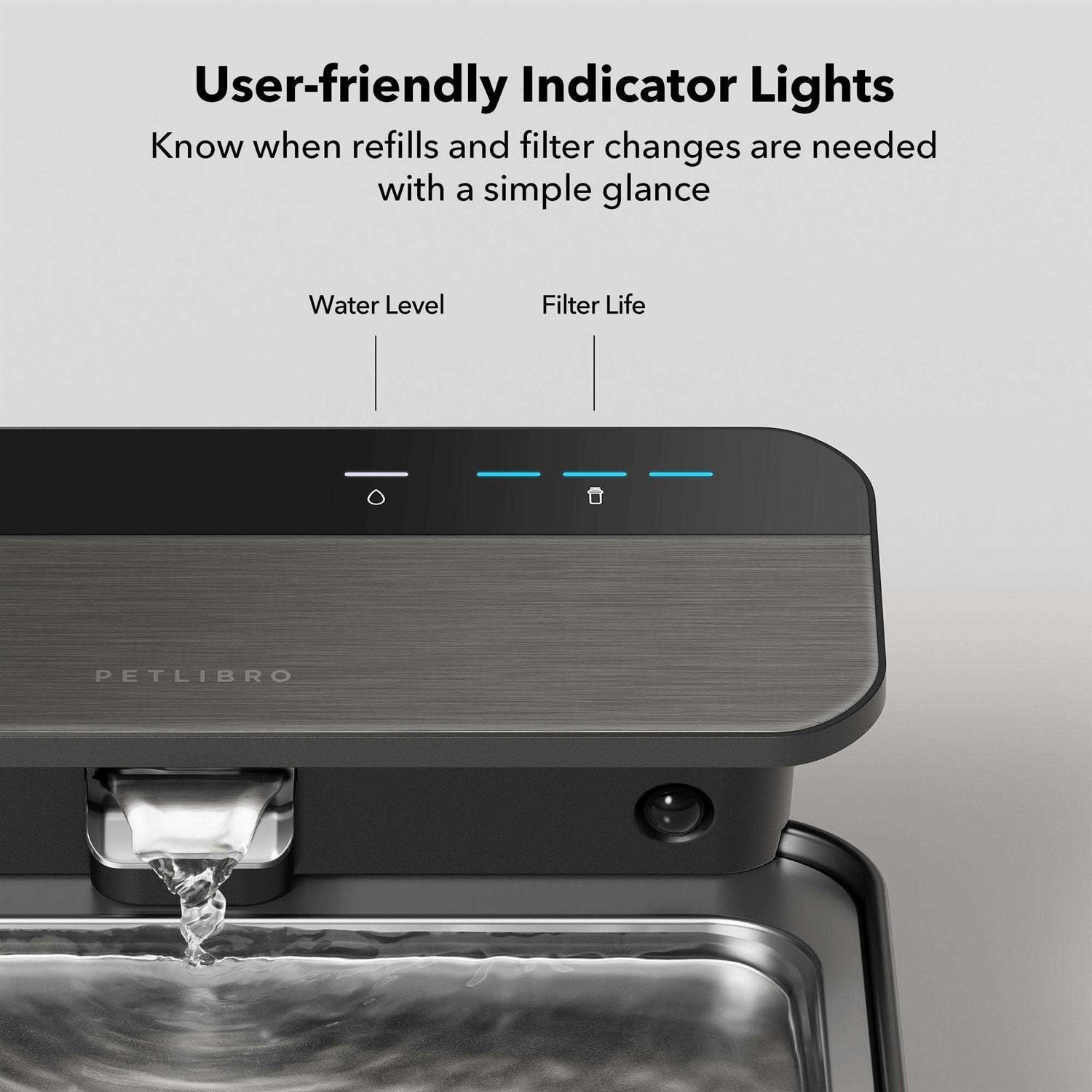 PETLIBRO Glacier Ultrafiltration Stainless Steel Pet Water Fountain - Pet Supplies online store