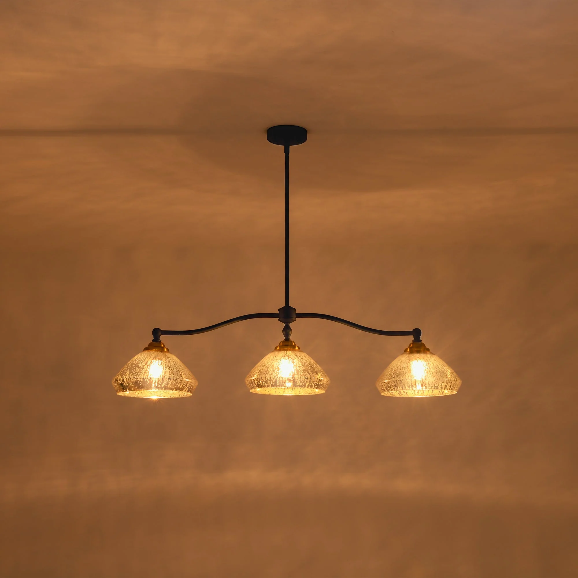 Zanthor 3-Light Dimmable Farmhouse Cone Chandelier (39)