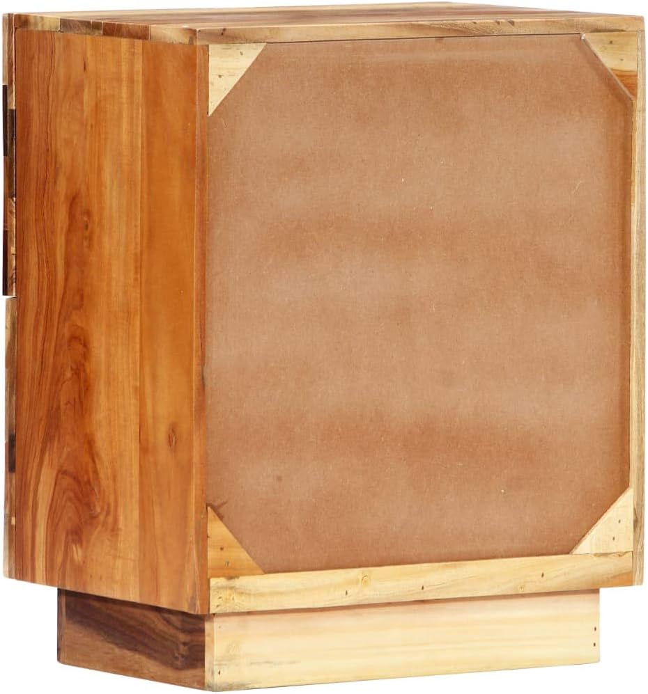 Bedside Cabinet, Short Bathroom Cabinet Side Sofa Table Desk Shelf Sofa Side Table Suitable for Bedroom Bathroom Kitchen Living Room 15.7"x11.8"x19.7" Solid Reclaimed Wood