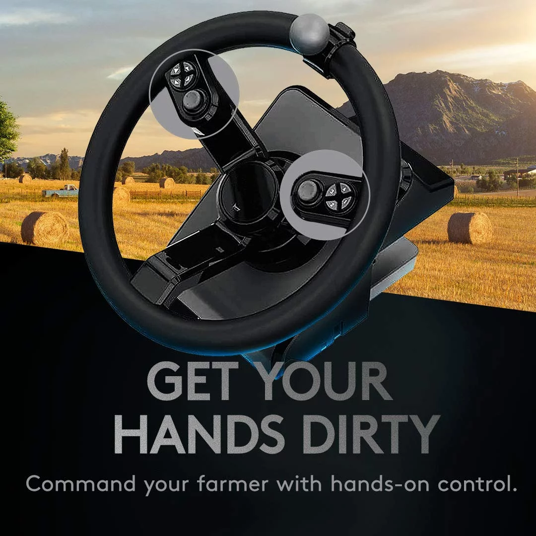Logitech G Heavy Equipment Bundle Simulation Wheel, Pedals and Side Panel Control Deck