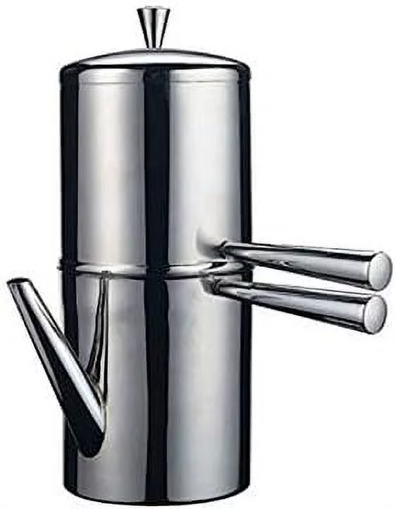Stainless Steel Neapolitan Coffee Maker With Spout, 6 Cup