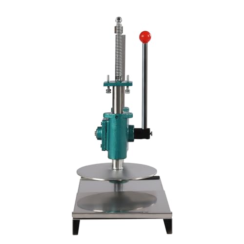 PaNeTnya Manual Pizza Dough Press Machine Stainless Steel Premade Pizza Dough Adjustable Thickness Pizza Dough Press Machine for Home and Commercial Use,Green