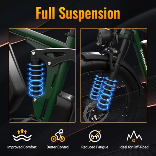 Dual Motor Electric Bike for Adults, 52V 4000/5000W Peak Motor, 40/45MPH, 1300Wh Battery, Up to 100 Miles Range, 26" x 4.0 Fat Tire Ebike with 7-Speed, Suspension, Turn Signals and Dual Disc Brakes