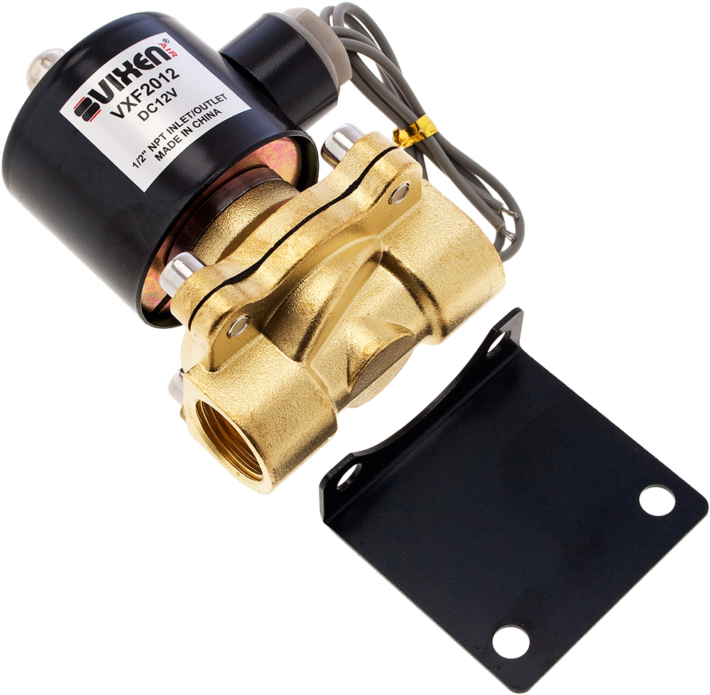 Vixen Air 1/2" NPT Air Ride Suspension High Flow Normally Closed Electric Air Valve (Solenoid) 210 PSI Four Corners VXF2012-8