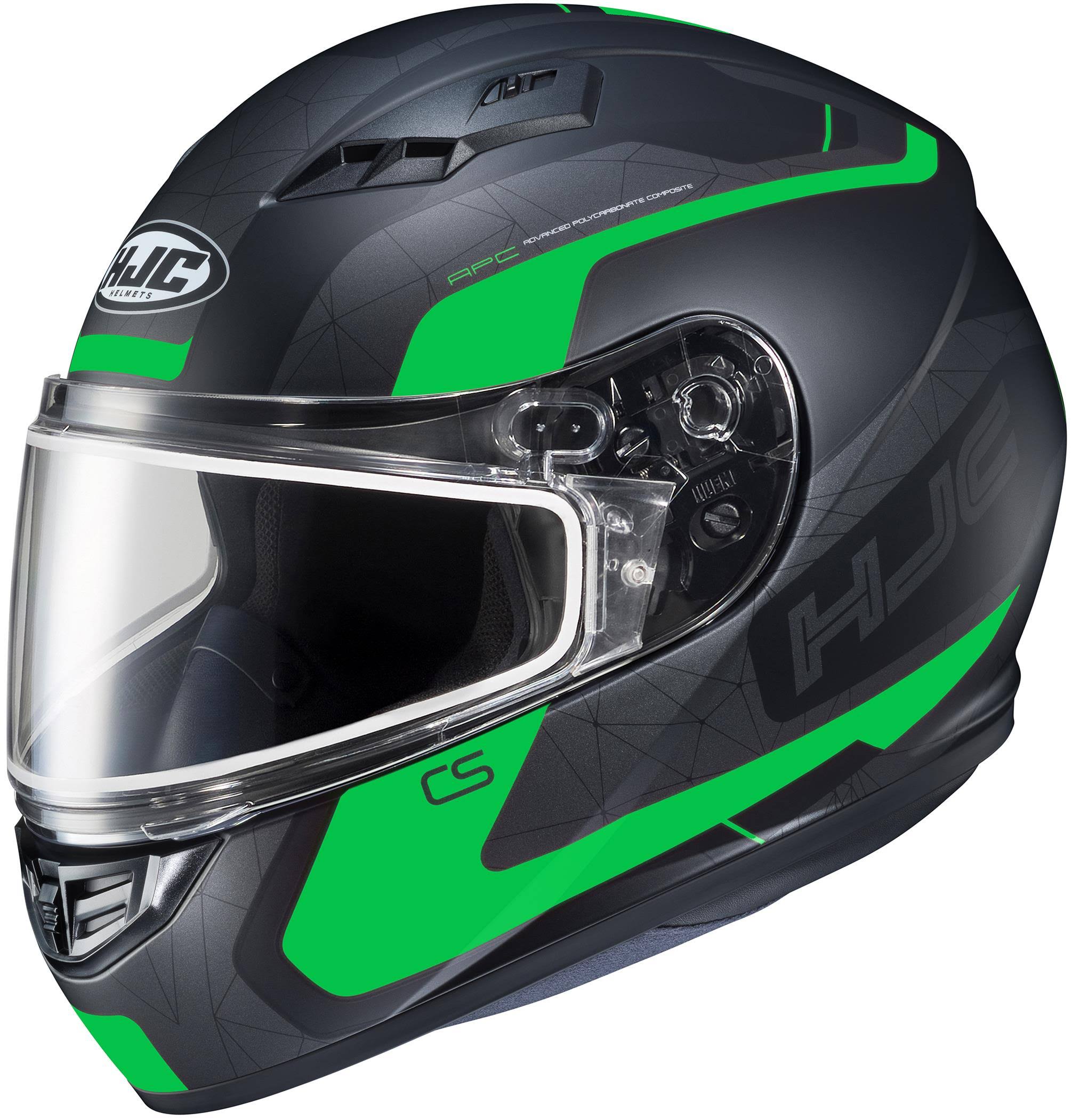 HJC CS-R3 Dosta Snow Black Green Helmet Size Large, Gray