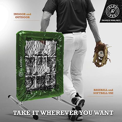 ALAGPRO® The Original 9 Hole Pitching Net with Strike Zone Pocket | Pitching Target for Baseball & Softball Pitchers