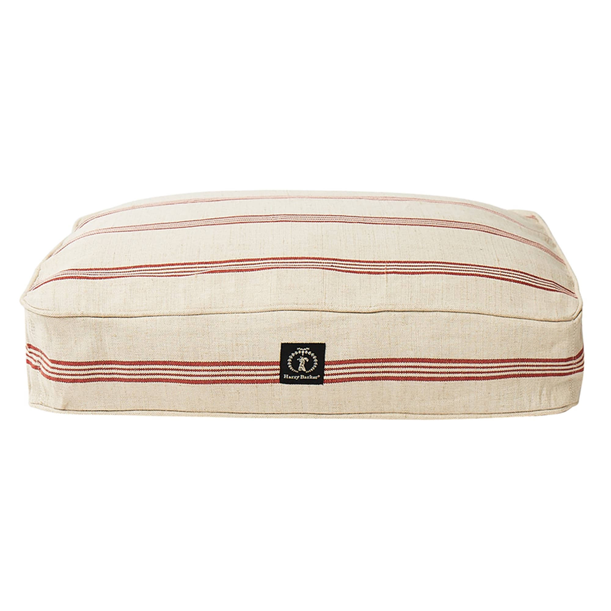 Harry Barker Red Grain Sack Dog Bed, 36x22 L x 29x22 W x 5x22 H, Medium
