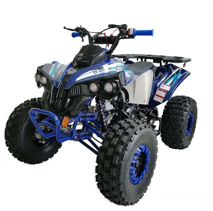 HHH Youth and Adult 125cc ATV Vitacci Outlander Fully Automatic with Reverse Double Headlights Led Gas 4 Wheeler ATVs Quads Big 19/18 inch Tires (Green) - Extra Large