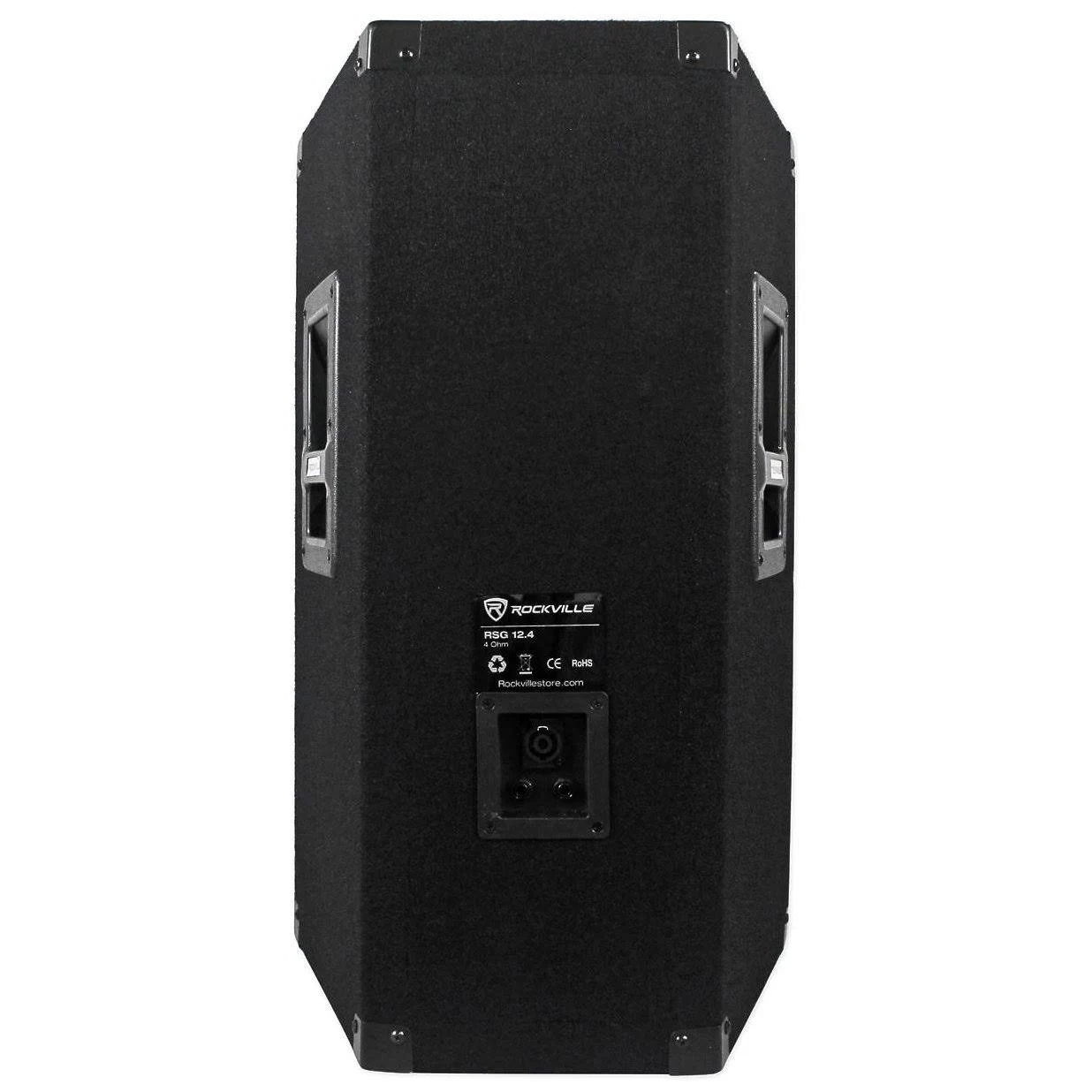 2) Rockville RSG12.4 12 3-Way 1000W 4-Ohm Passive DJ Speakers+Stands+Cables+Bag