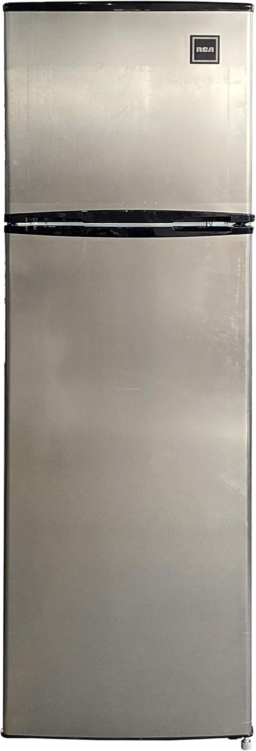 RCA RFR1089 2 Door Apartment Top Freezer Refrigerator, 10 cu ft, Stainless