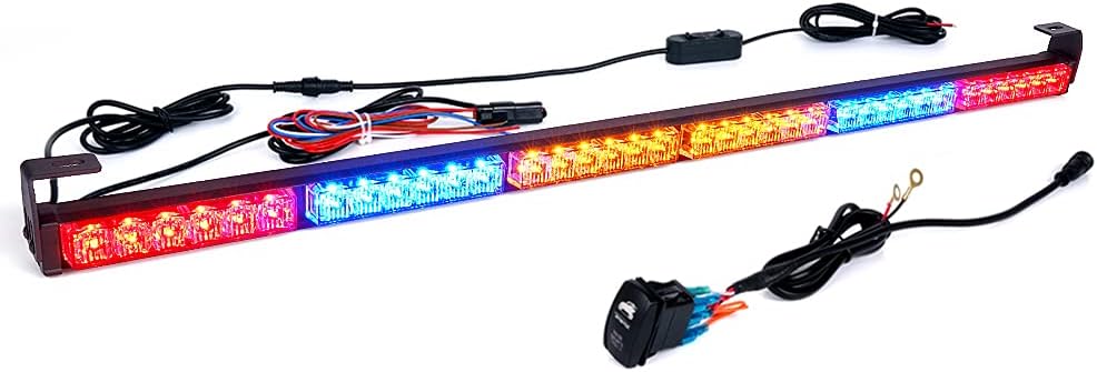Xprite Upgraded 36" Offroad Rear Chase LED Strobe Light Bar, All in One w/ Turn Signal Brake Reverse Light for Can-Am, ATV, UTV, Yamaha, Side by Side and Off Road Vehicles - RYGYGR