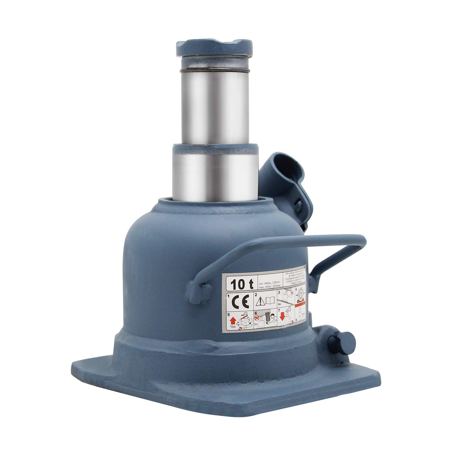 BAOSHISHAN 12 Ton High Lift Bottle Jack 9.25" to 23.23" Lifting Range Heavy Duty Double Ram Hydraulic Truck Jack