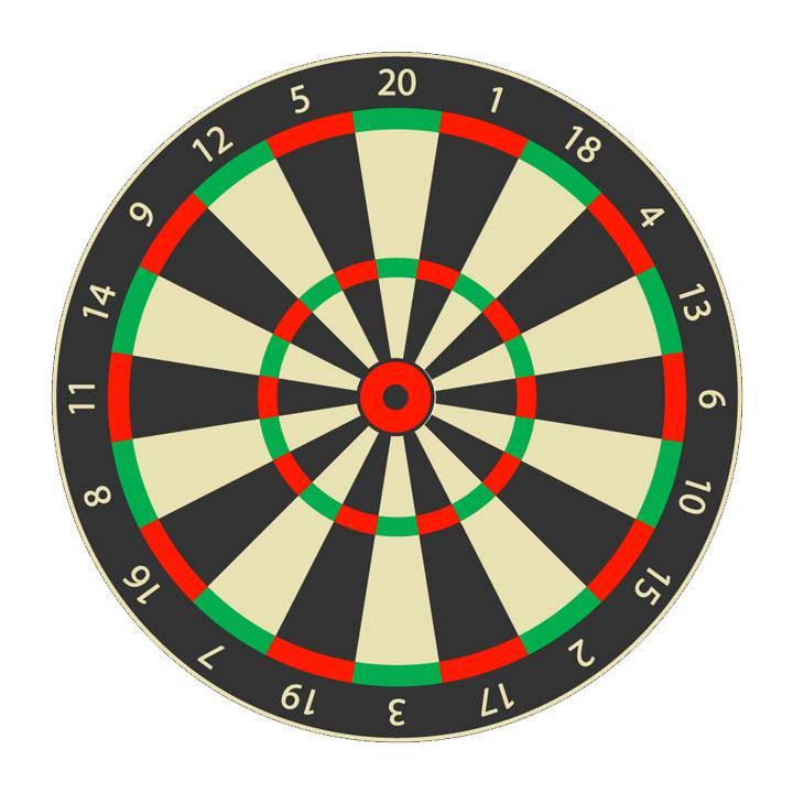 Dart Board Cutout Wall Decal Wallhogs Size: 36x22 H x 36x22 W