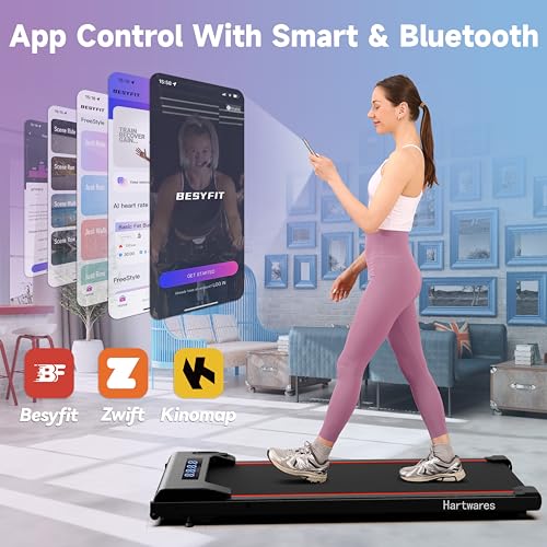 Walking Pad Treadmill Under Desk Treadmill,Walking Pad Treadmills for Home Portable Treadmill with Remote Control,2.5HP Brushless Motorized Walking Treadmill,2 in 1 Treadmill for Home Office