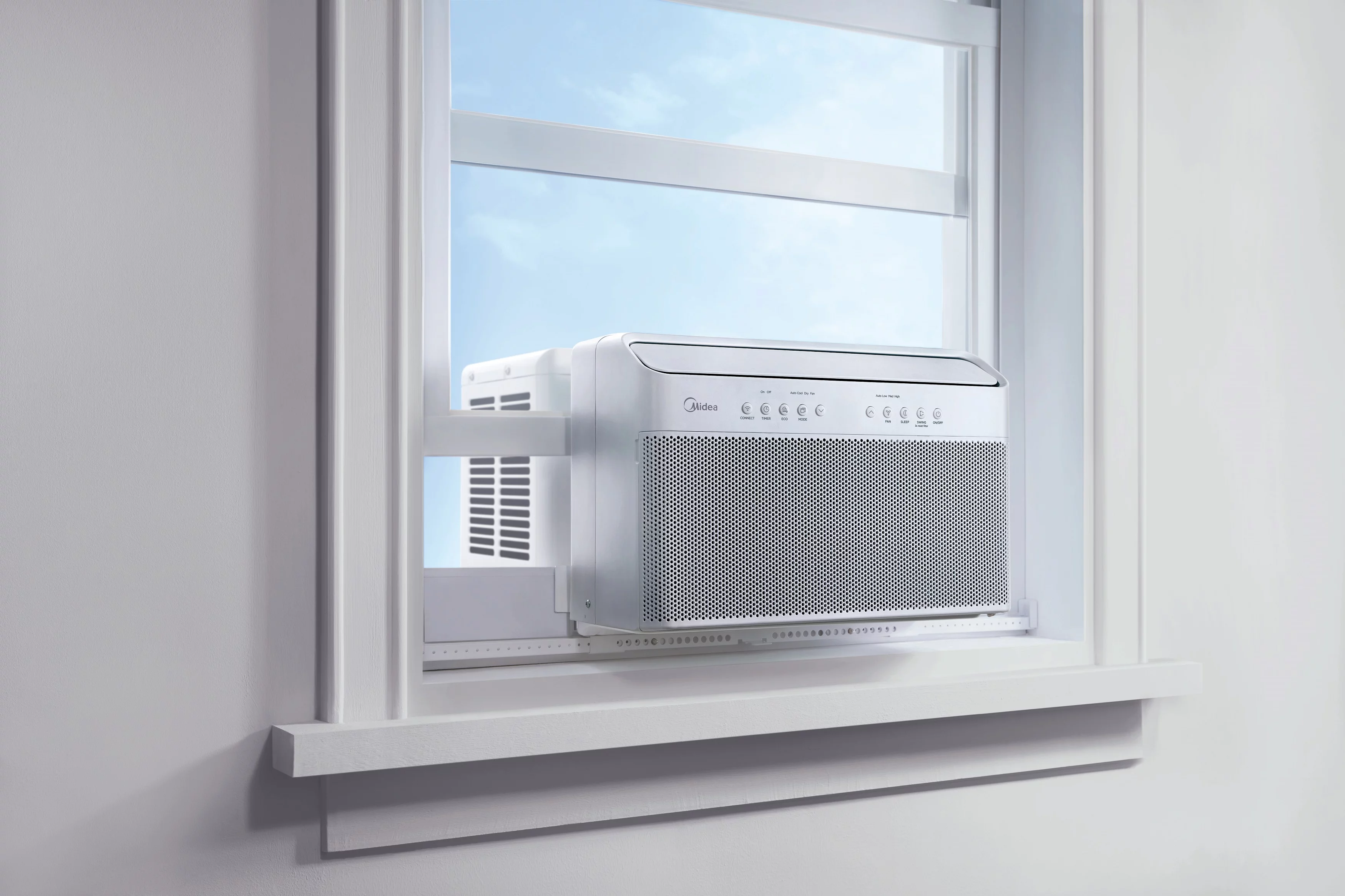 Midea 8,000 BTU Smart Inverter U-Shaped Window Air Conditioner, 35% Energy Savings, Extreme Quiet, Cools up to 350 Sq. ft., MAW08V1QWT