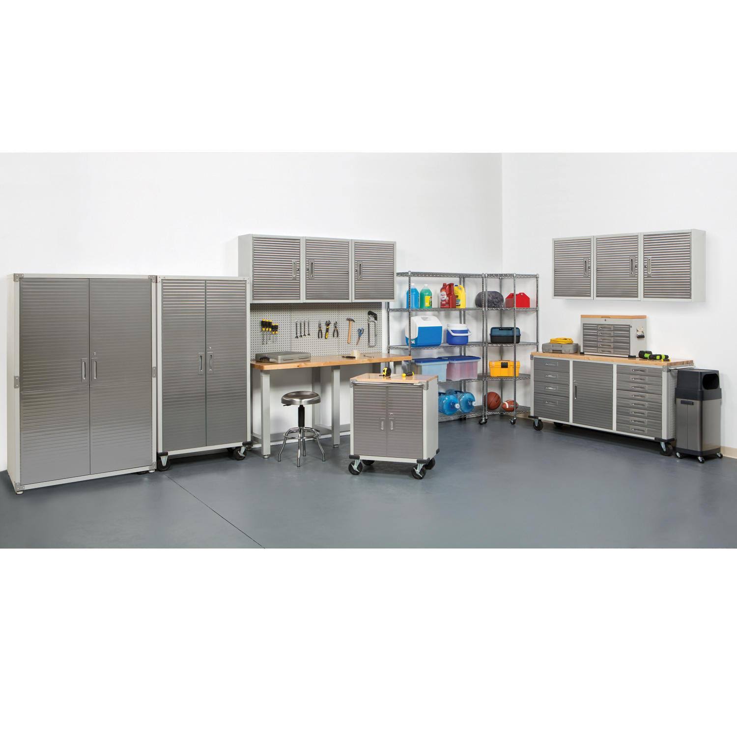 Seville Classics UltraHD 2 Door Rolling Cabinet