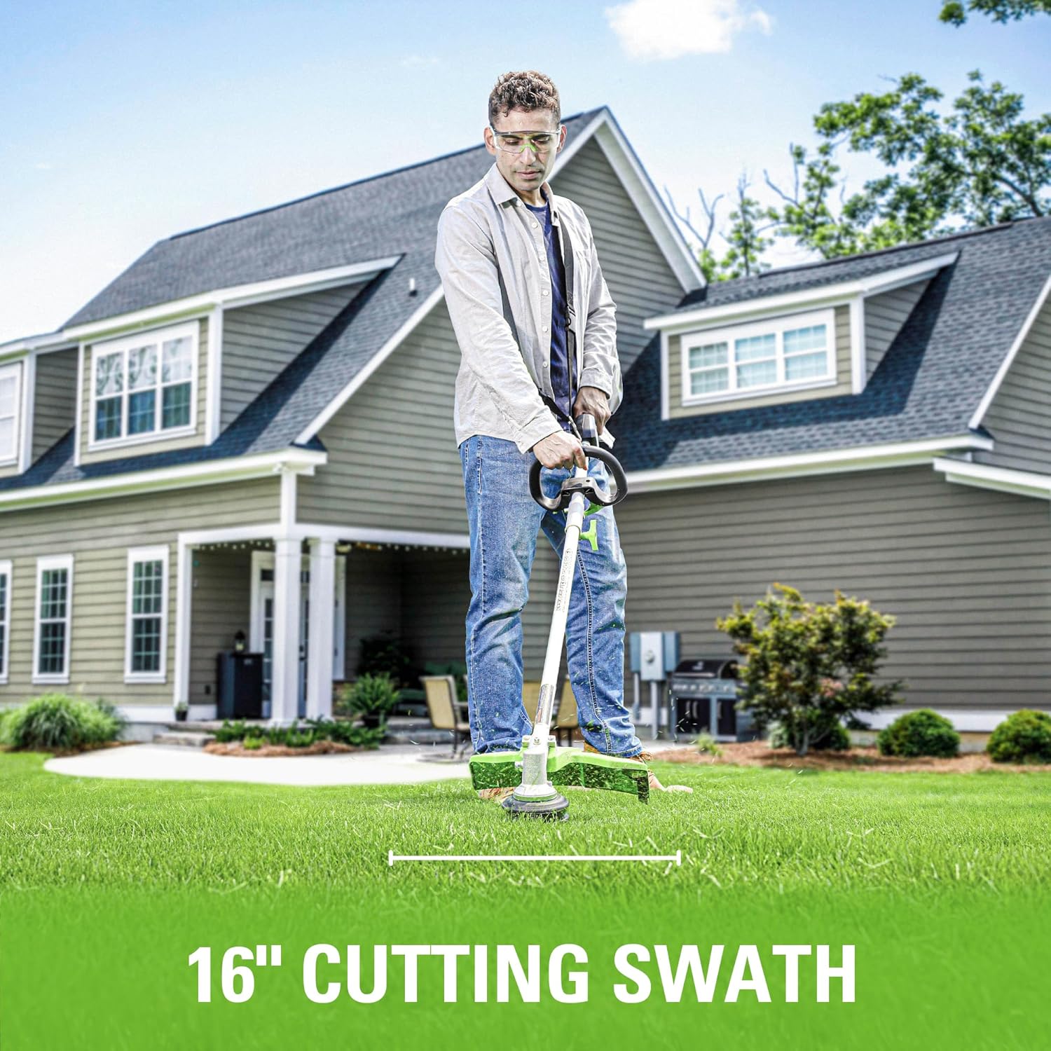 Greenworks Pro 80V 16-Inch Brushless (Attachment Capable) String Trimmer, 2.5Ah Battery and Rapid Charger Included