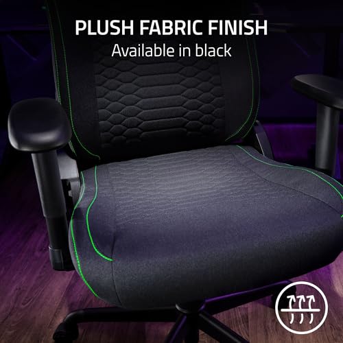 Razer Iskur V2 X Ergonomic Gaming Chair: Built-in Lumbar Support - Widened Seat Base - High Density Foam Cushions - Adjustable 152 Degree Recline - 2D Armrests - Plush Fabric Finish - Black