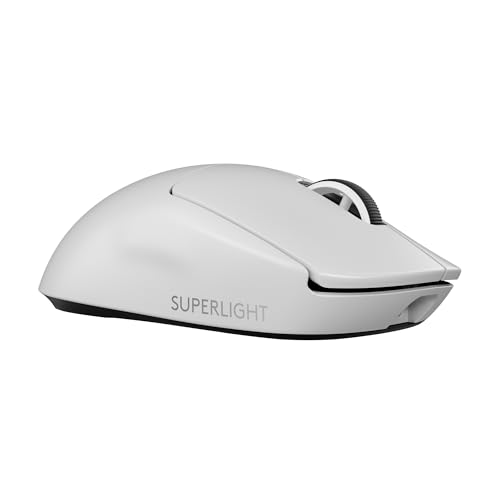 Logitech G PRO X Superlight 2 DEX Wireless Gaming Mouse, 60g pro-Grade Right-Handed Mouse with 5 programmable Buttons, USB-C Charging, 44k DPI Sensor, up to 8 kHz Polling for PC/Mac - White