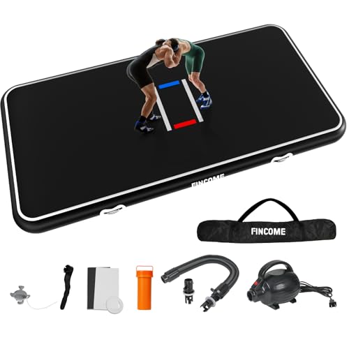 Inflatable Wrestling Mat 16ft/13ft/10ft, 4" Thick Foldable Jiu Jitsu Mats Wrestling Mats for Home Outdoor Indoor, Waterproof PVC Mat for Gymnastics, BJJ, MMA, Grappling, Judo, Boxing