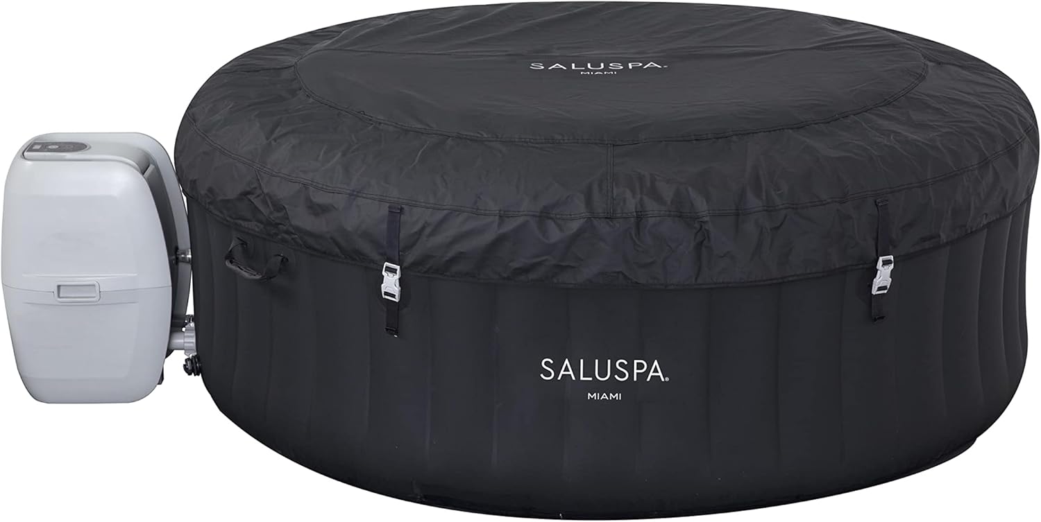Bestway SaluSpa Miami Inflatable Hot Tub, 4-Person AirJet Spa