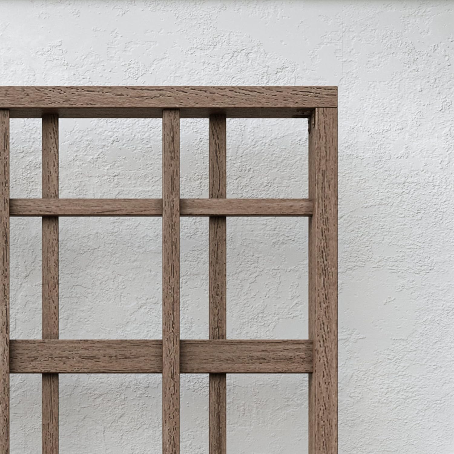Vita Urbana Espresso Brown Embossed Vinyl Modern Trellis and Privacy Screen, 60 inch L x 84 in H, Garden Décor Lattice, BPA and Pthalate Free, VT17631