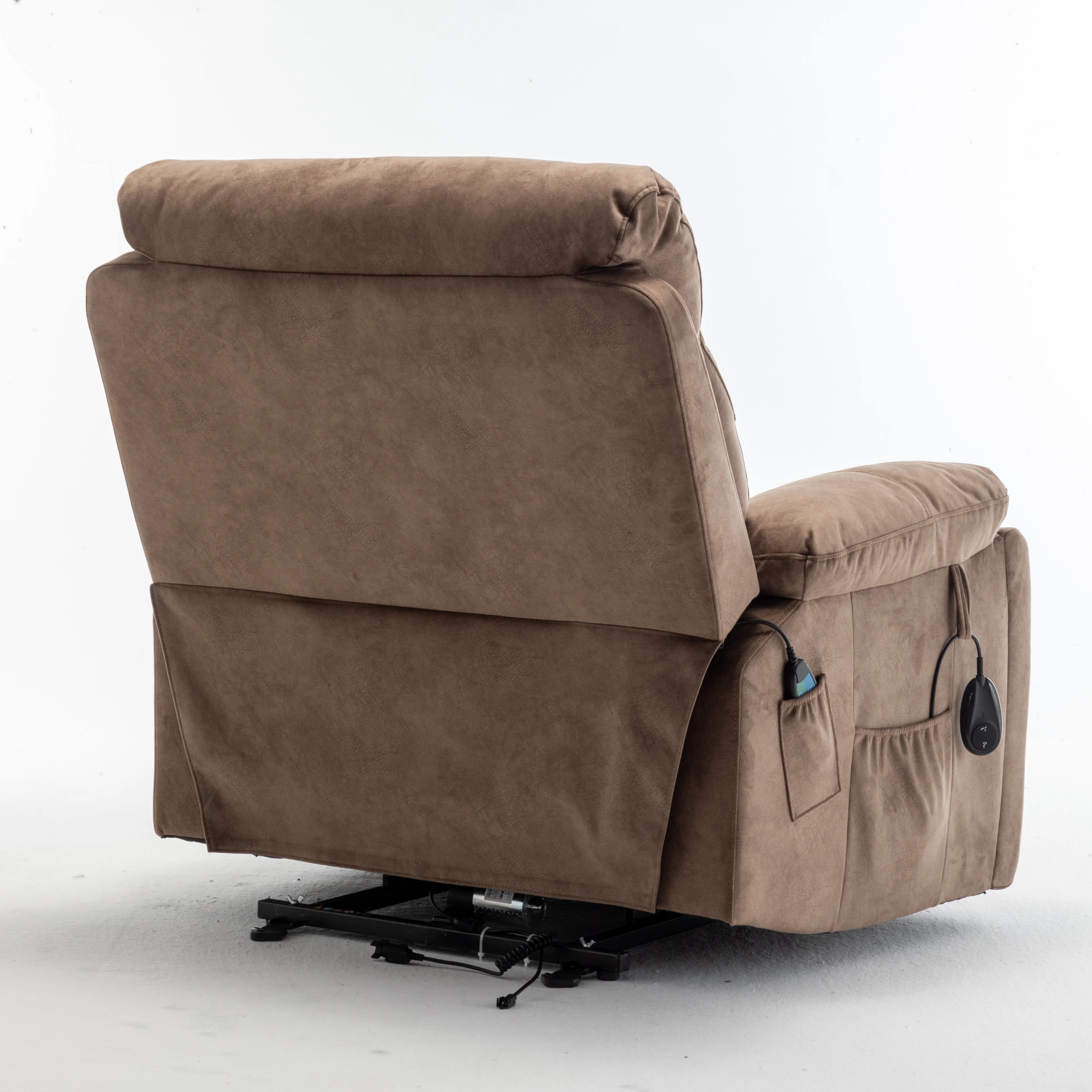 Power Lift Recliner Chair, Legahome 26in Oversize Large Electric Lift Recliners for Elderly with Heat and Massage, 3 Position Electric Recliner Chair for Home Use with Hidden Cup Holder, Dark Brown
