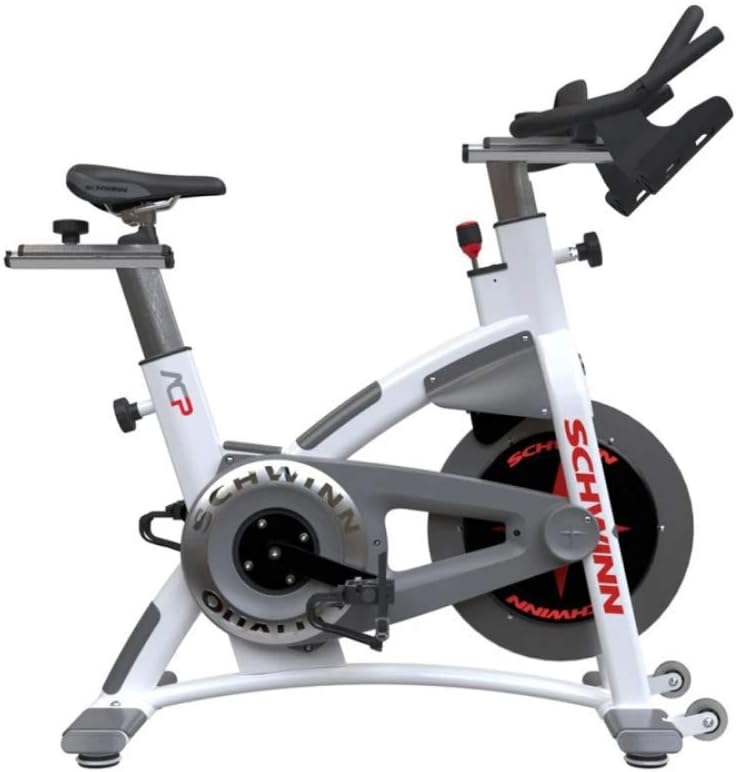 Schwinn AC Performance Plus Indoor Bike with Carbon Blue Belt Drive and Morse Taper - White