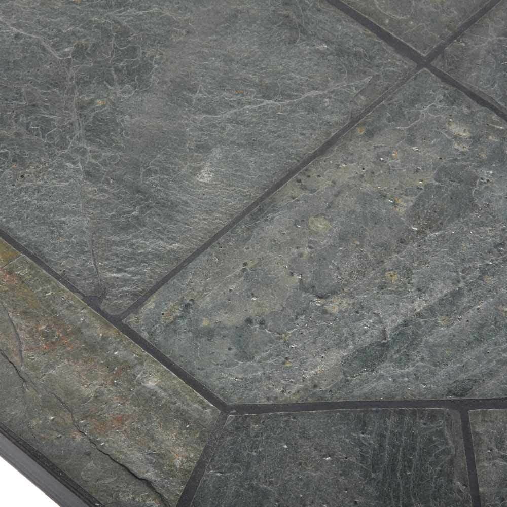 Natural Smokey Slate 40&& x 40&& Single Cut Corner Hearth Pad