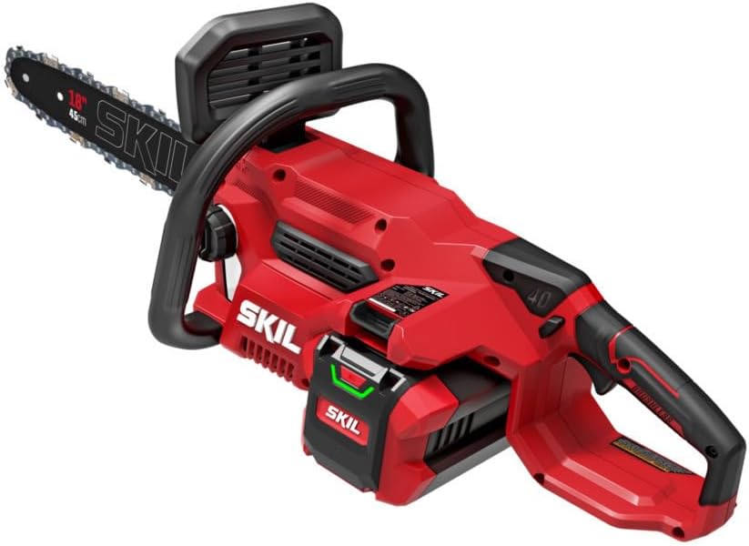 SKIL PWR CORE 40 Brushless 40V 18 In. Chainsaw Kit including 6.0Ah Battery and Charger-CS1800C-15