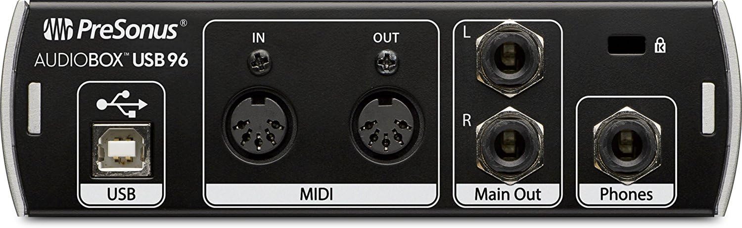 PreSonus AudioBox 96 Audio Interface Full Studio Bundle with Studio One Artist Software Pack with Mackie New! CR3-X BT Creative Multimedia Bluetooth Monitors and 1/4” Instrument Cables